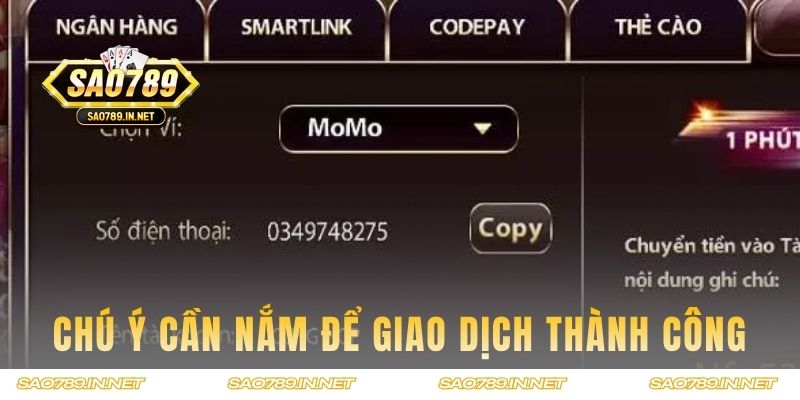 Chú ý cần nắm để giao dịch luôn thành công